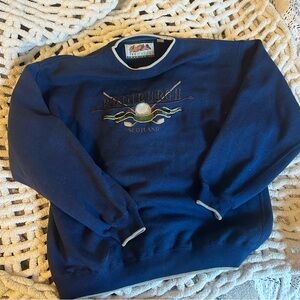 Preppy Vintage Oversized Navy Blue Edinburgh Sweatshirt